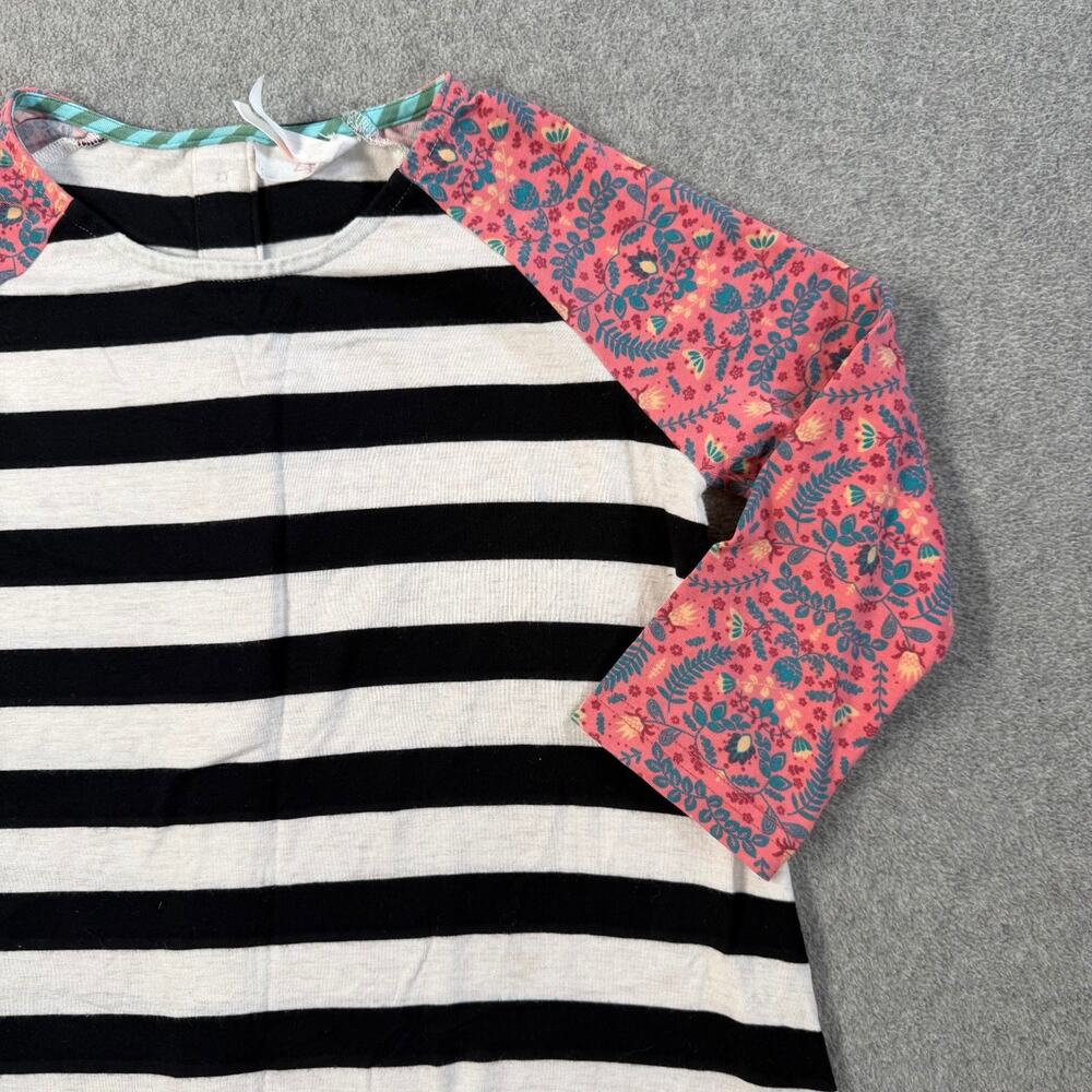 435 by Matilda Jane Girls Size 10 Striped Floral Raglan Sleeve Incantation Dress - Picture 3 of 7